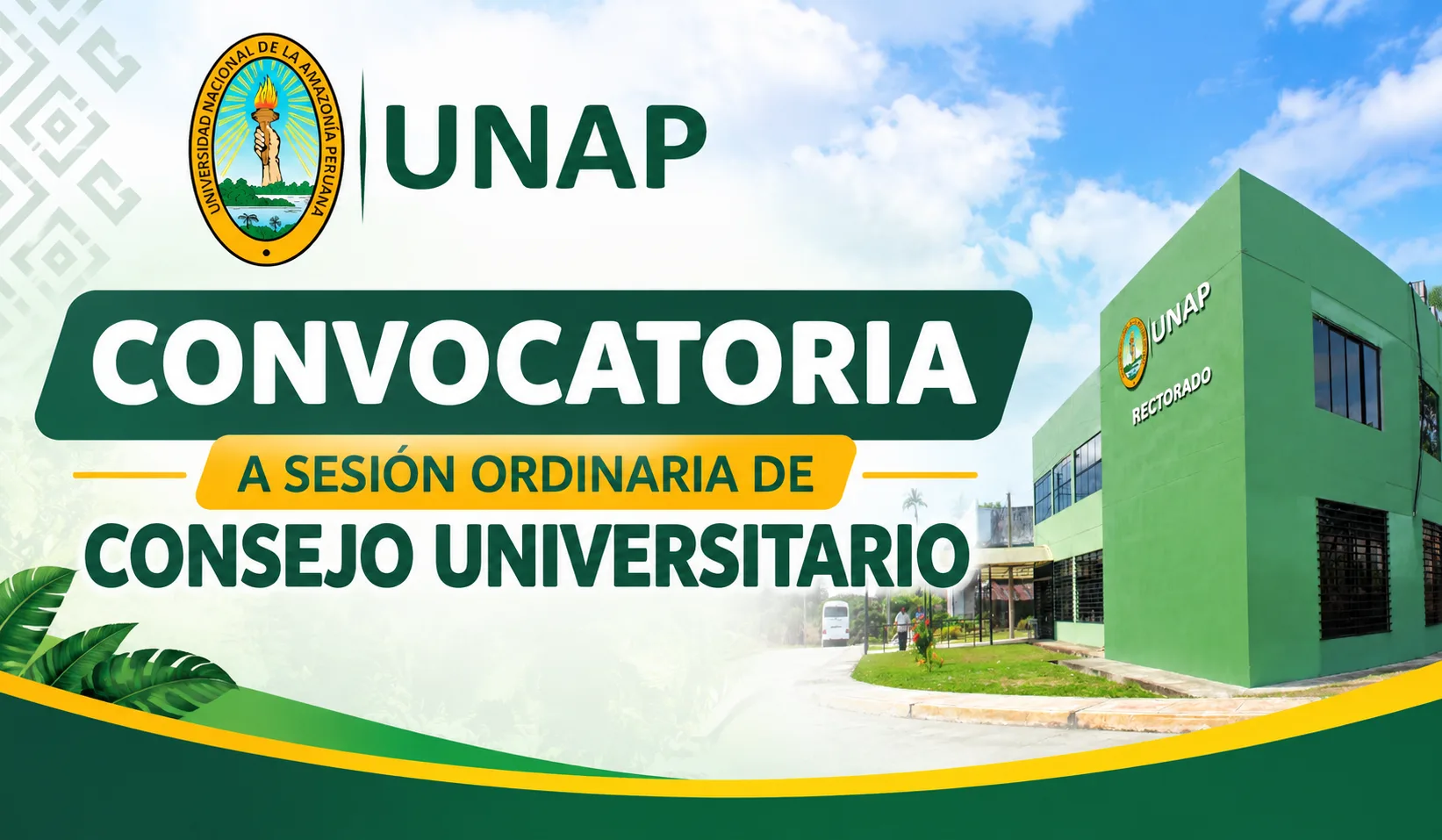 CONVOCATORIA A SESIÓN ORDINARIA DE CONSEJO UNIVERSITARIO PARA EL 22/10/2026