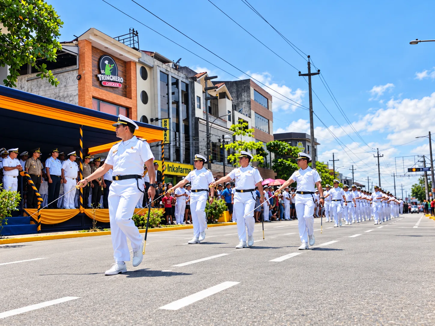 RECTORA DE LA UNAP PARTICIPÓ EN DESFILE POR LOS 205 AÑOS DE LA MARINA DE GUERRA DEL PERÚ