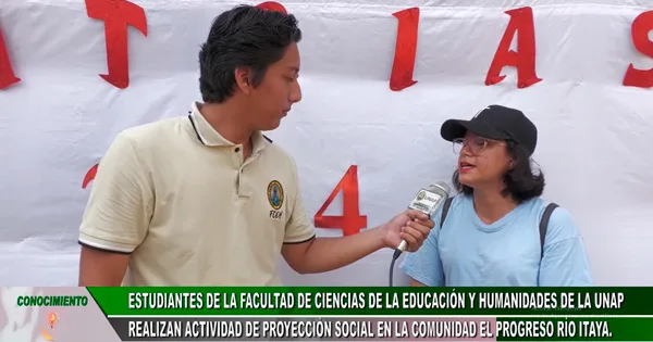 Actividad de proyección social en la comunidad El Progreso, río Itaya